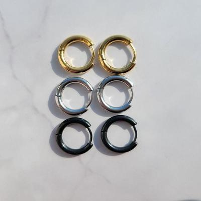[Noblen] Surgical Steel Simple Earrings (8579527)