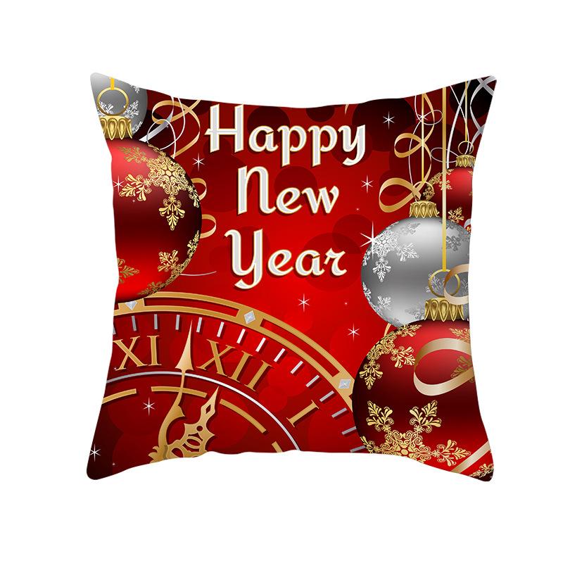 Red Series Christmas Pillow Covers for Home Use, Peach Skin Pillow Covers, Sofa Cushion Covers