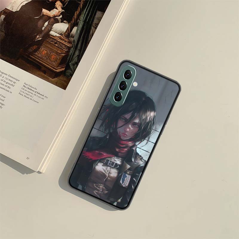 Character MIKASA Phone Case for Samsung A54 A14 A24 A34 A17 A37 A57 A55 A35 A25 A15 A07 A05S A04S A12 A22 A32 A52S A72 Galaxy No