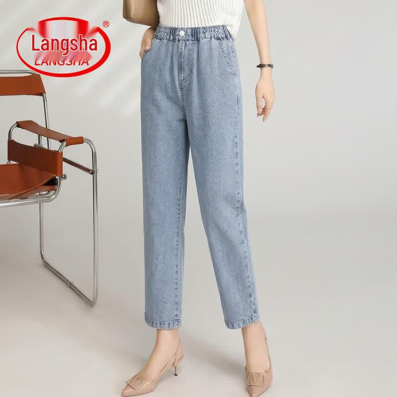 LangSha Women s Loose Straight-Leg Jeans L