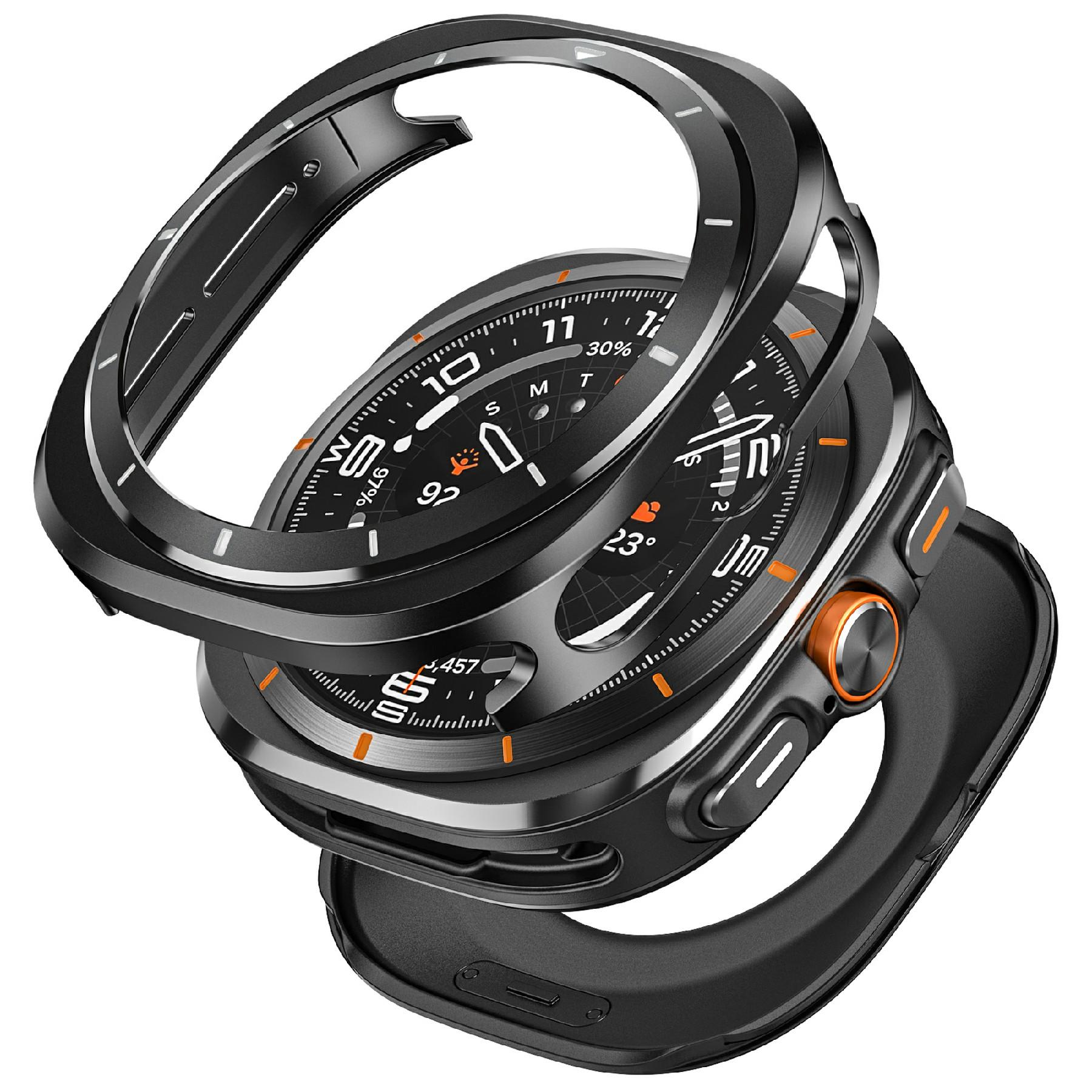 

Захисний чохол для Samsung Galaxy Watch Ultra 47 мм Бампер-кришка для годинника зі сплаву алюмінію та полікарбонату A