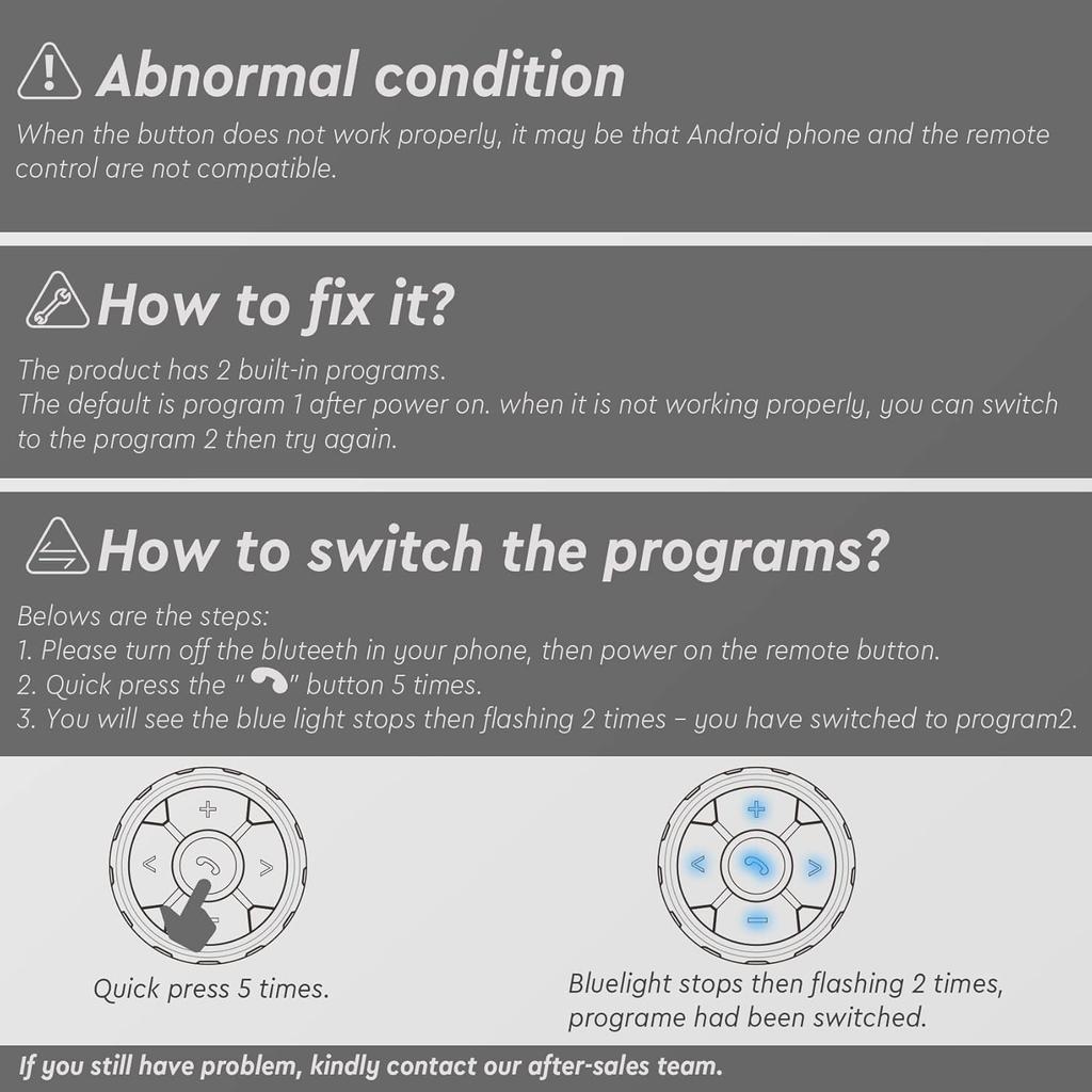 Bluetooth Media Button Remote Control IPX6 Waterproof Strap Type Wireless Controller for Car Bike Motorbike Steering Wheel Siri Call & Camera