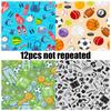 12 kusov papierového materiálu na podujatie s loptovými športmi, módna americká fanúšikovská príručka, materiál na pozadie pre DIY
