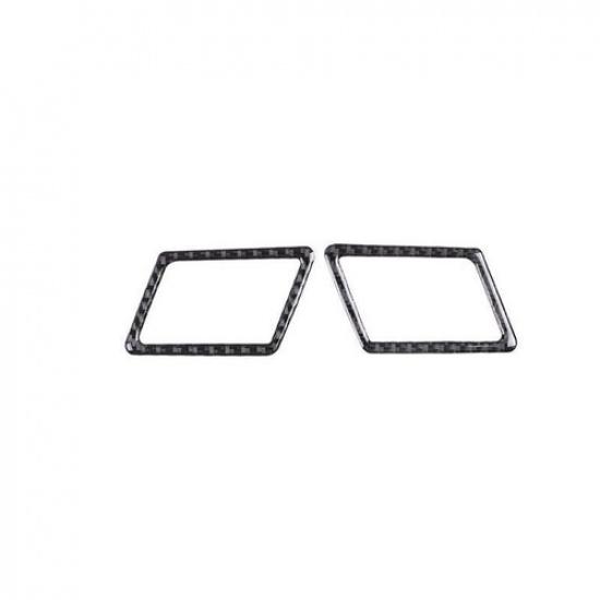 Dashboard 2006-2010 For BMW X3 E83 Side Outlet Vent Cover Trim Real Carbon Fiber
