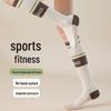 Professionelle Kompressions-Sportsocken für Laufen, Yoga, Tennis & Fitness - Atmungsaktiv Gestreift Hoher Schaft für Herbst & Winter