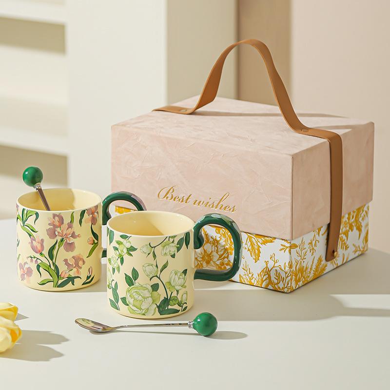 

Подарок на день рождения для девочек, чтобы подарить своим лучшим друзьям, практичная керамическая чашка, кофейная чашка для друзей, свадебный сувенир, подарочная коробка высокого класса 301-400ml