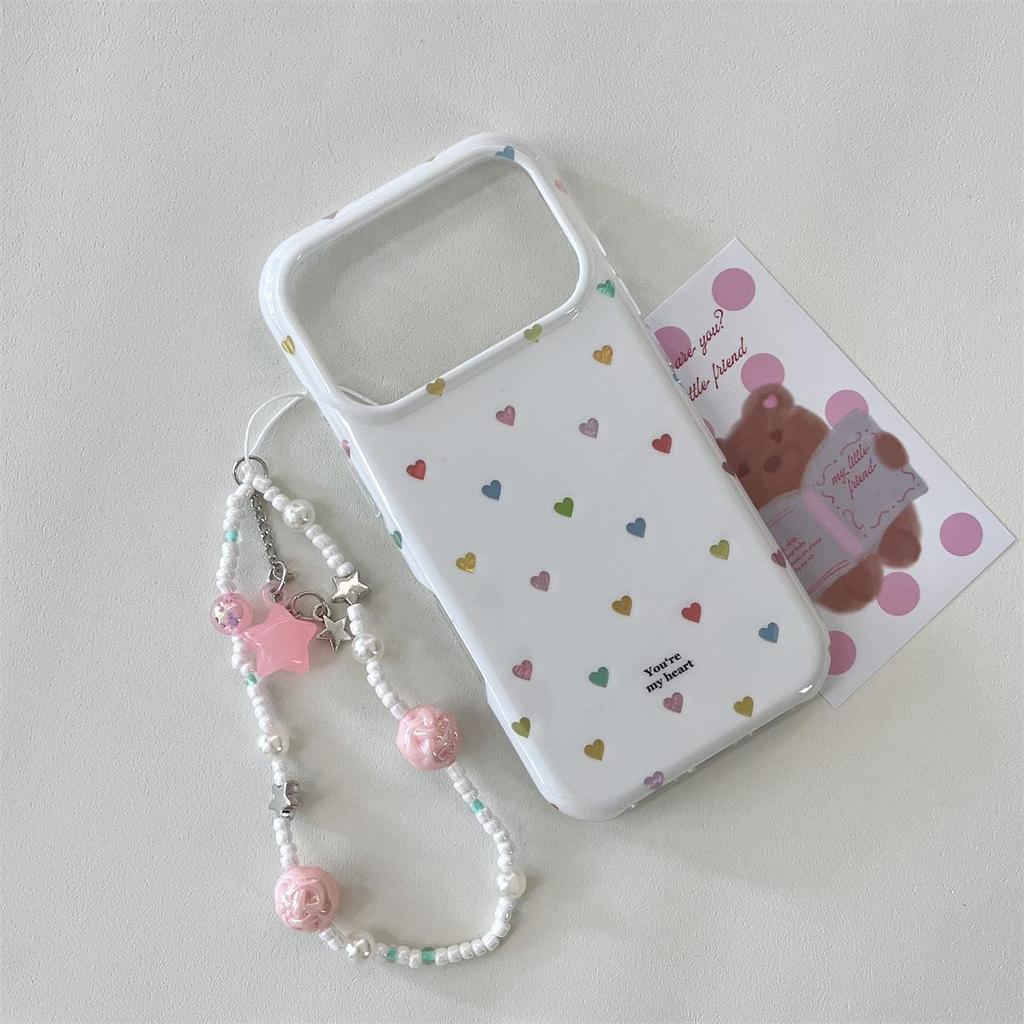 Premium Dual-Layer Heart Design Drop Protection Case for iPhone 14/13 PROMAX