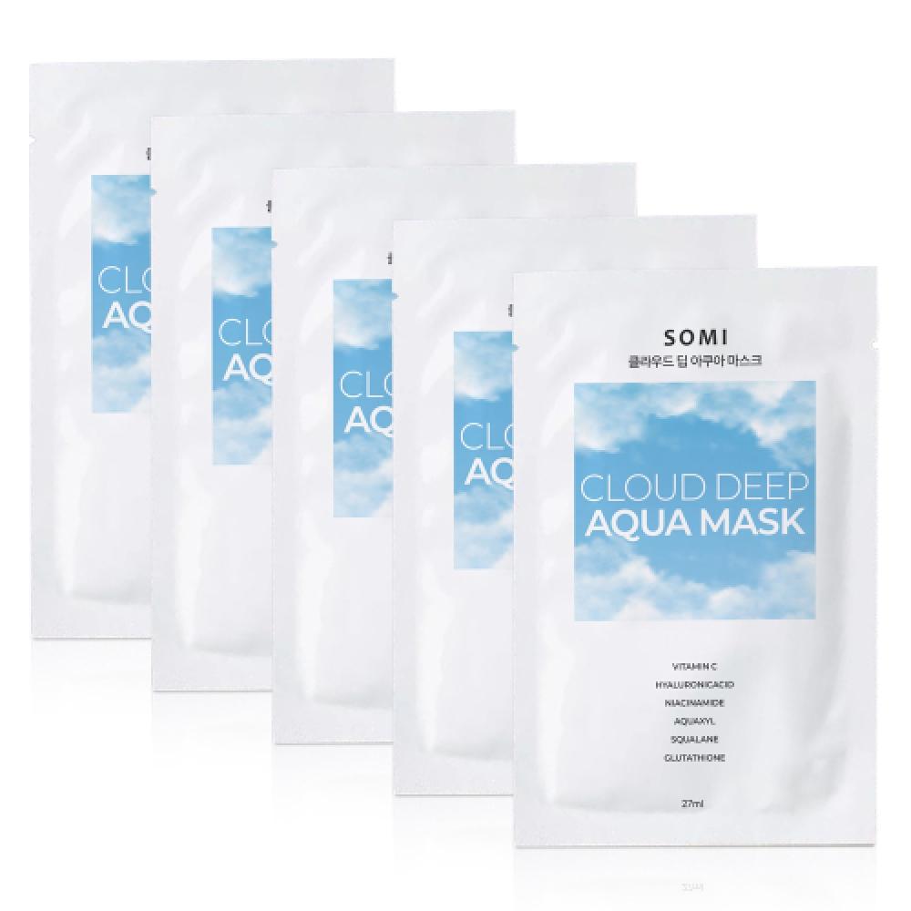 Somi Cloud Deep Aqua Mask 27ml 5 Sheets  With Transparent Pouch NONE