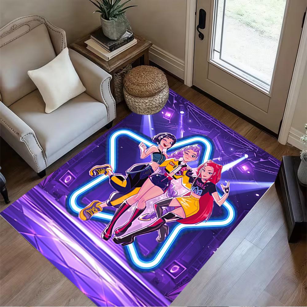 Galaxy Fashion Stars Carpet Suitable for Bedrooms Game Room Playrooms Entryway Anti-slip Rug Anime Office Decor Spiritual Gift