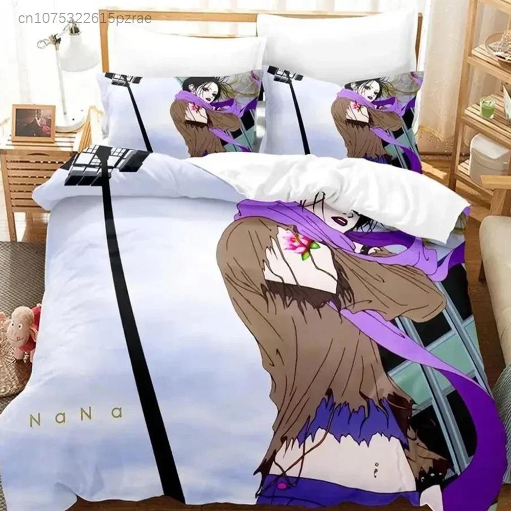 Anime NANA Bedding Set For Bedroom Soft Modern Bedspreads Comefortable Kids Duvet Cover Quilt Cover And Pillowcase