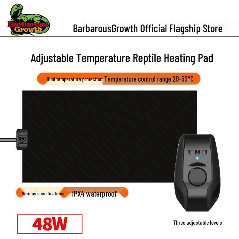 DJPet Reptile Heating Pad with Temperature Control for Snakes, Spiders, Tortoises, Geckos, and Lizards