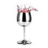 2 Stück 350ml Edelstahl Stiel- Weingläser Edelstahl 304 Weinglas Hochzeit