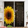 2pcs 2D Flat Printing Curtain Jeremiah Sunflower Hummingbird Hope 100% Polyester Fabric Without Electricity Seasonal Party &