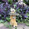 Puppy Pet Bird Feeder Resin Garden Ornament