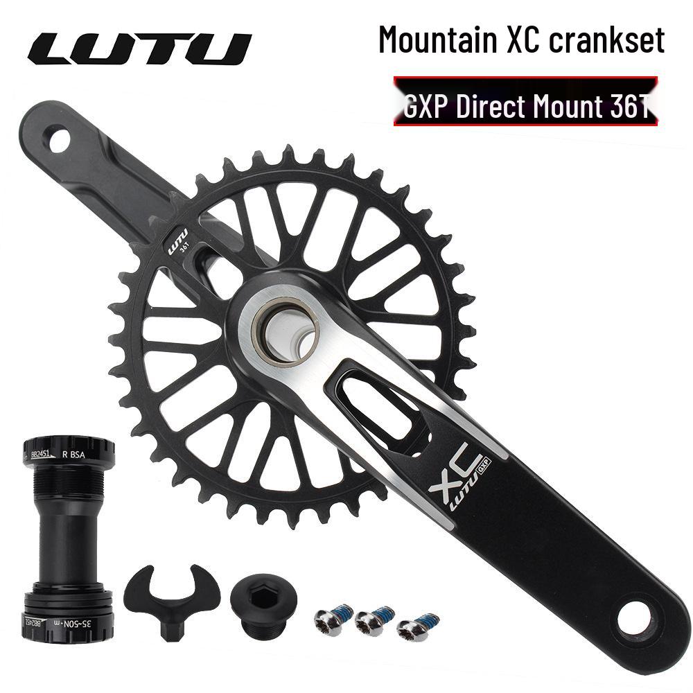 LUTU GXP Mountain Bike Crankset: Hollow Integrated 11/10/12-Speed AM/XC Single Chainring.
