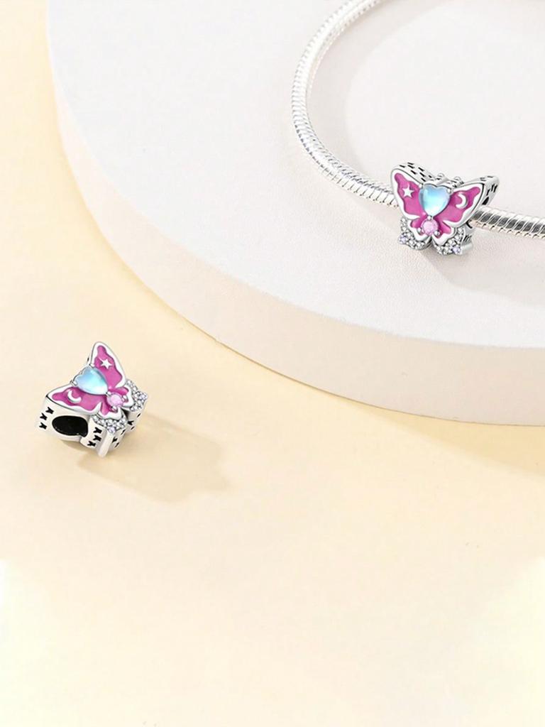 Charms Plata Shiny Bow Beads Charm Copper Plated Fit Charms Copperoriginal Bracelet For Jewelry Making Diy Charm