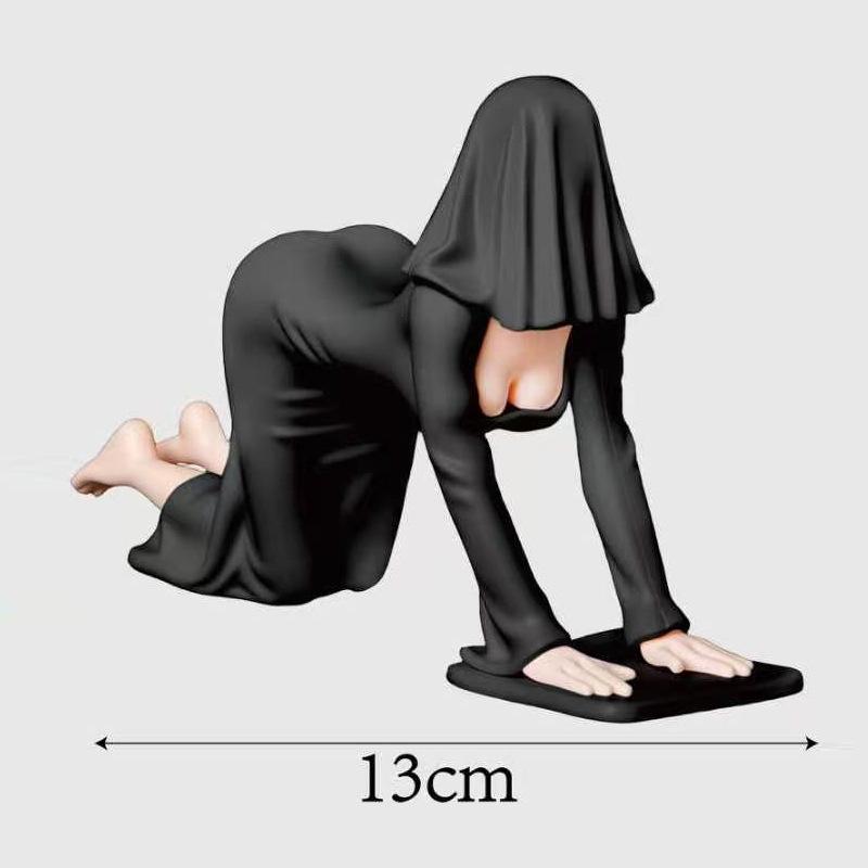 Cross-border Black Robe Queen Series Halloween Ghost Girl Car Decoration Figure.