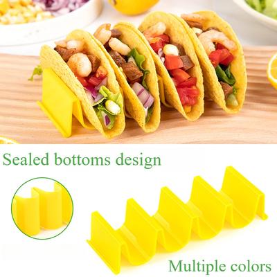 1/2/3 ks Držáky na tacos Barevné mexické jídlo Pevný stojan Drží měkké tortilly Vlnovitý tvar Kuchyňský nástroj Restaurace Stojan na palačinky