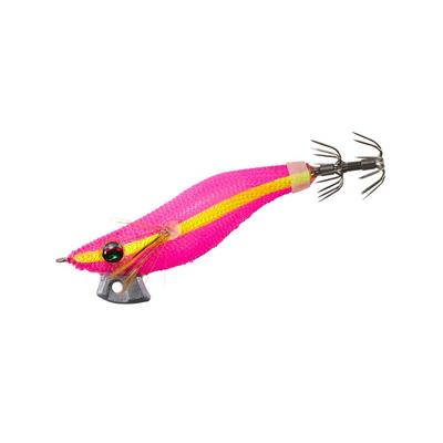 Daiwa Emeraldas Squid Metal Dropper, Egi Type, Size 1.8, Glow-in-the-Dark Pink