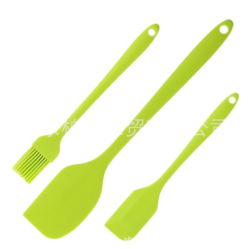 Food-Grade Heat-Resistant Oil Brush and Spatula Set, 3 Pieces for Baking.