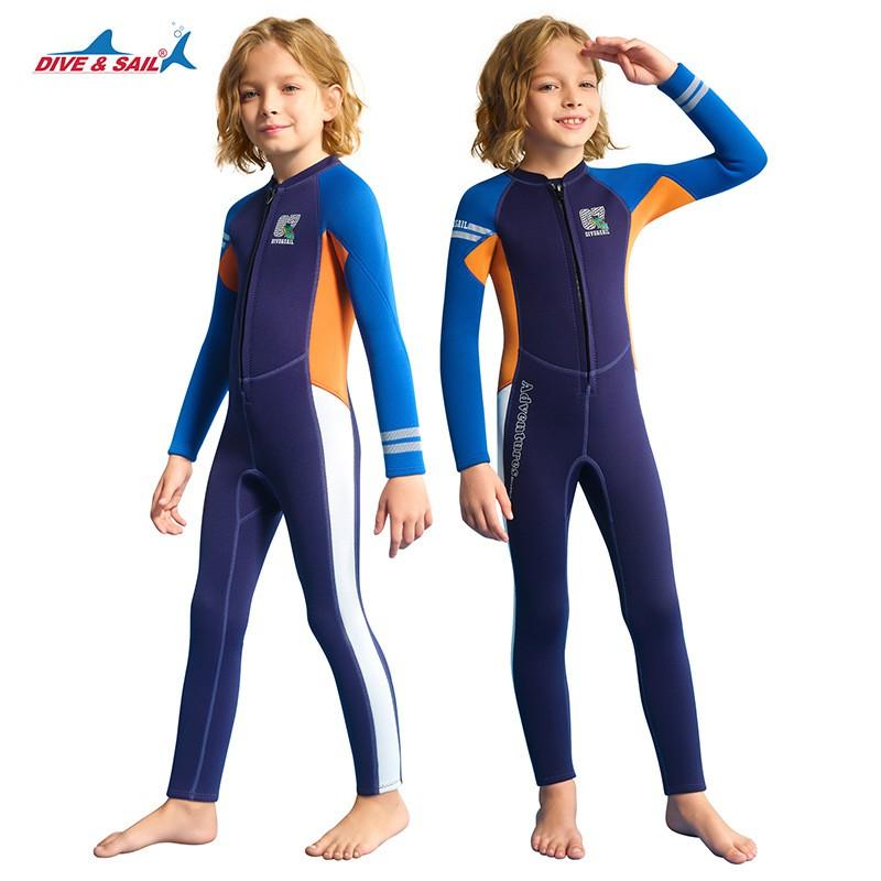 1.5mm Kids Full Wetsuit Snorkeling Swimming Surfing Training Warm Thermal Chloroprene Dive Suit