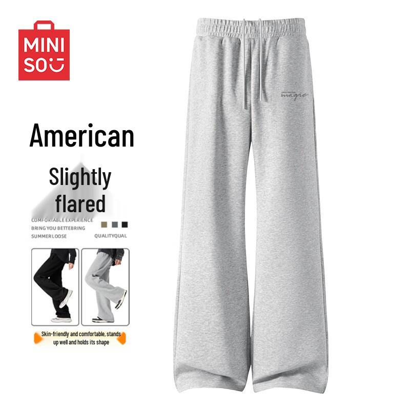 

MINISO Men s Relaxed Fit Letter Print Drawstring Sweatpants 3XL