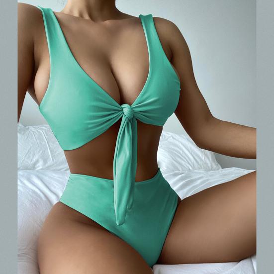 Attractive Swimwear Set Charming Padded Stretchy Push Up Swimwear Set for Water Activity