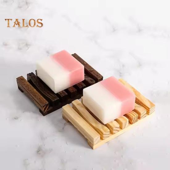 Suport Cutie Săpun Durabilitate Ridicată Nu se Deformează Ușor Ușor de Curățat Cutie Bambus Tăviță Suport Săpun Decorativ din Lemn cu Drenaj