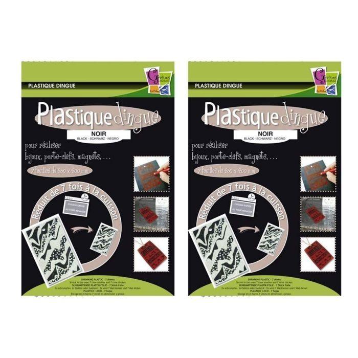 Plastique fou - GRAINE CREATIVE - Noir - 26,2 x 20,2 cm - 14 feuilles - Mixte