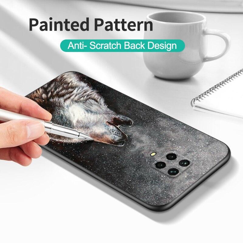 Für Xiaomi Redmi Note 9S 9pro 6,67 Zoll Hülle Für Redmi Note 9 Pro Note9S Note9Pro schwarze TPU Hülle Löwe Wolf Tiger Drache