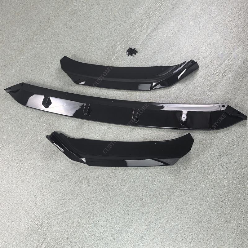 Glänzendes Schwarzes ABS Frontstoßstangenlippe Spoiler Splitter Klinge Diffusor für VW Arteon R-line 2021-2025 Facelift Bodykits Tuning