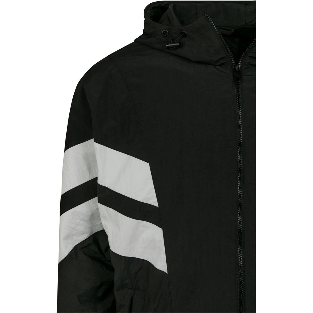 Urban Classics Mens Stripe Detail Crinkle Track Jacket
