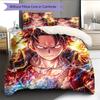 Juego de Ropa de Cama con Estampado de Dibujos Animados Colcha Funda de Colcha Funda de Almohada Decoración del Hogar Regalo de Cumpleaños (1 * funda nórdica + 2 * fundas de almohada, sin núcleo)