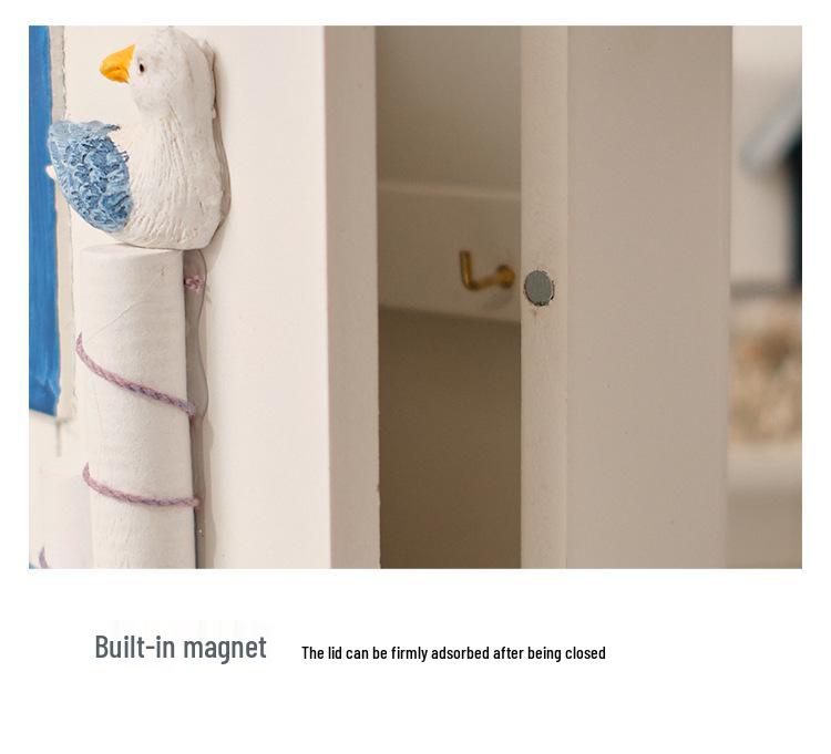 Coastal Seabird Lighthouse Wall-Mounted Key Cabinet