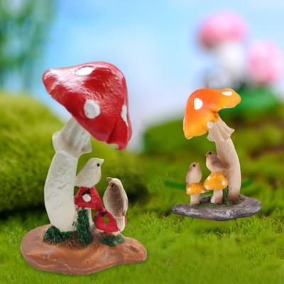 Creative Mushroom Sculpture Anti-fade Fairy Garden Statues