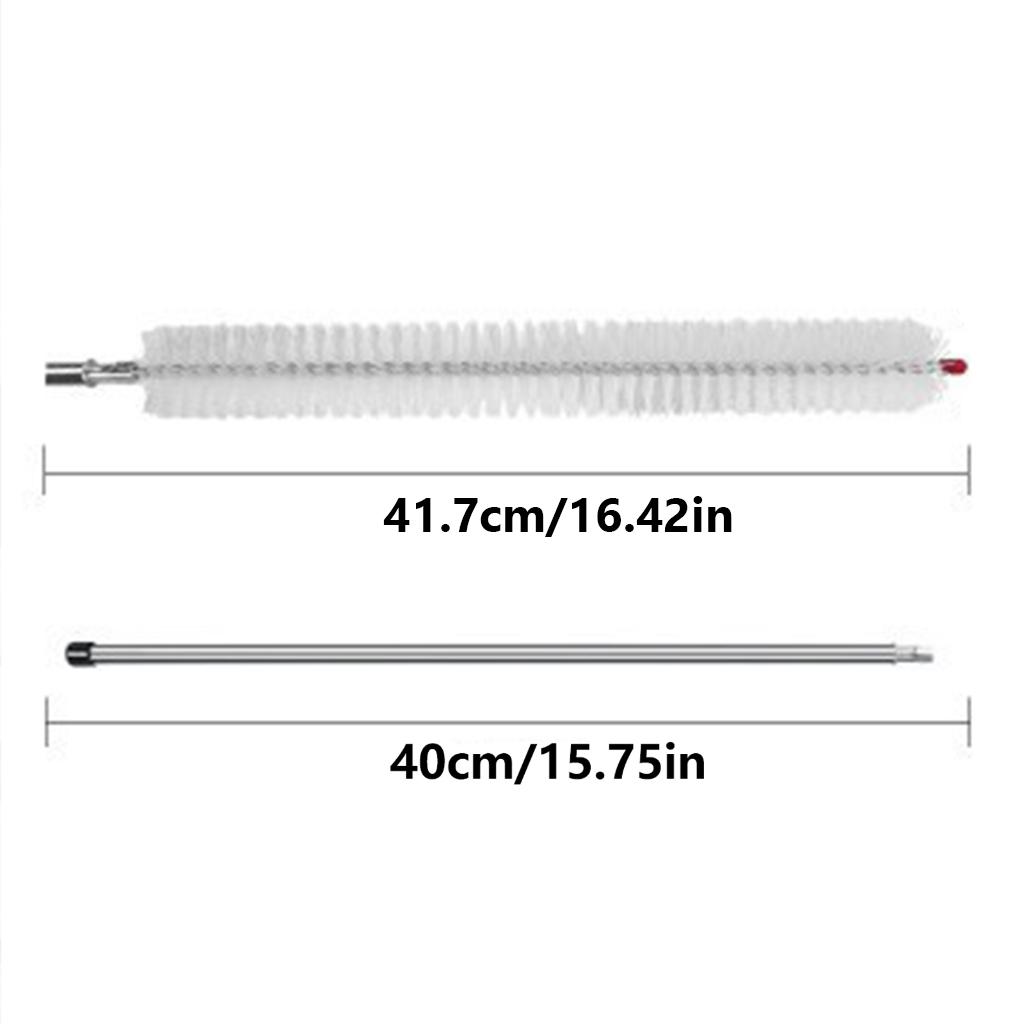 White Pulsator Clothes Dryer Brush Featuring Stainless Steel Rod Cleaning Brush for Efficient Lint Removal