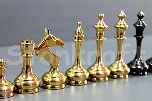 StonKraft Brass Chess Piece/Coin Pawn Man (Gold, 3.75 inches, Newest)