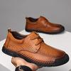 Fashion Summer High Quality Men's Punching Breathable Leisure Fashion Brand Men Outdoor Comfortable Driving Soft Non Slip Oxford Shoes
