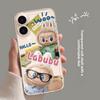 Boneca de Desenho Labub Maçã 16 Capa para Celular IPhone15 Tudo Incluído 14 Transparente 13 Espaço 12 Casal 11 Macia