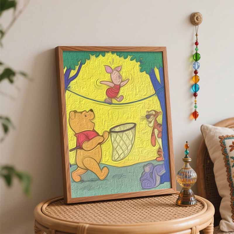 Disney Winnie The Pooh digital oil painting diy coloring handpainted handpainted filling home decoration gift, nice wall decor art