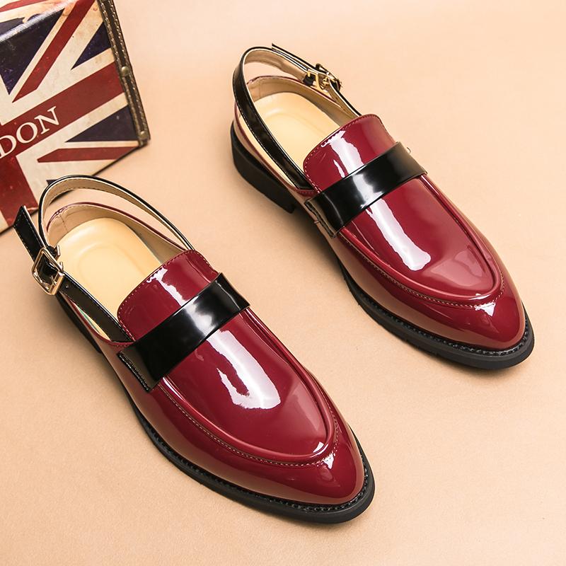 Fashion 2025 New Fashion Men Patent Leather Loafers British Style Male Casual Leather Shoe Luxury Design Slippers Summer Versatile Shoes