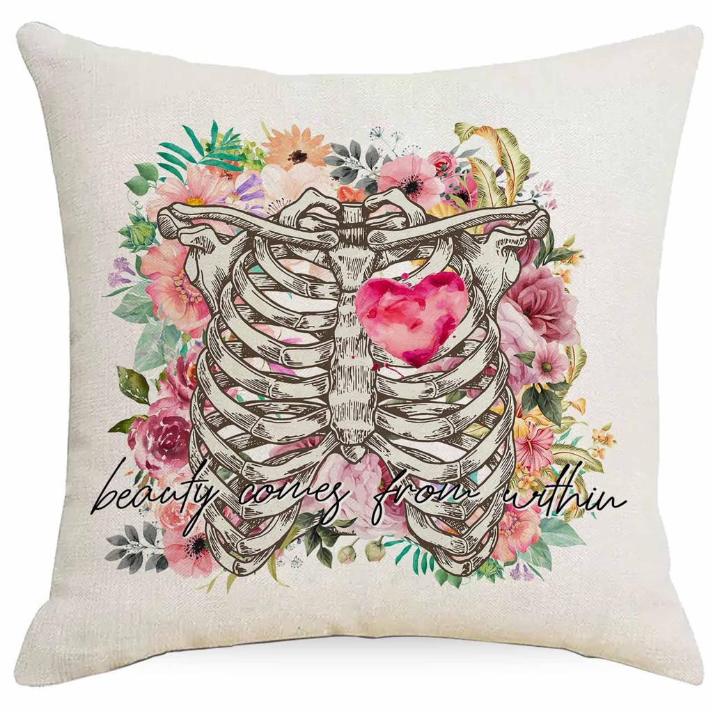 Western Summer Butterfly Bee Flower Pillowcase Home Sofa Cushion Pillowcase Decoration
