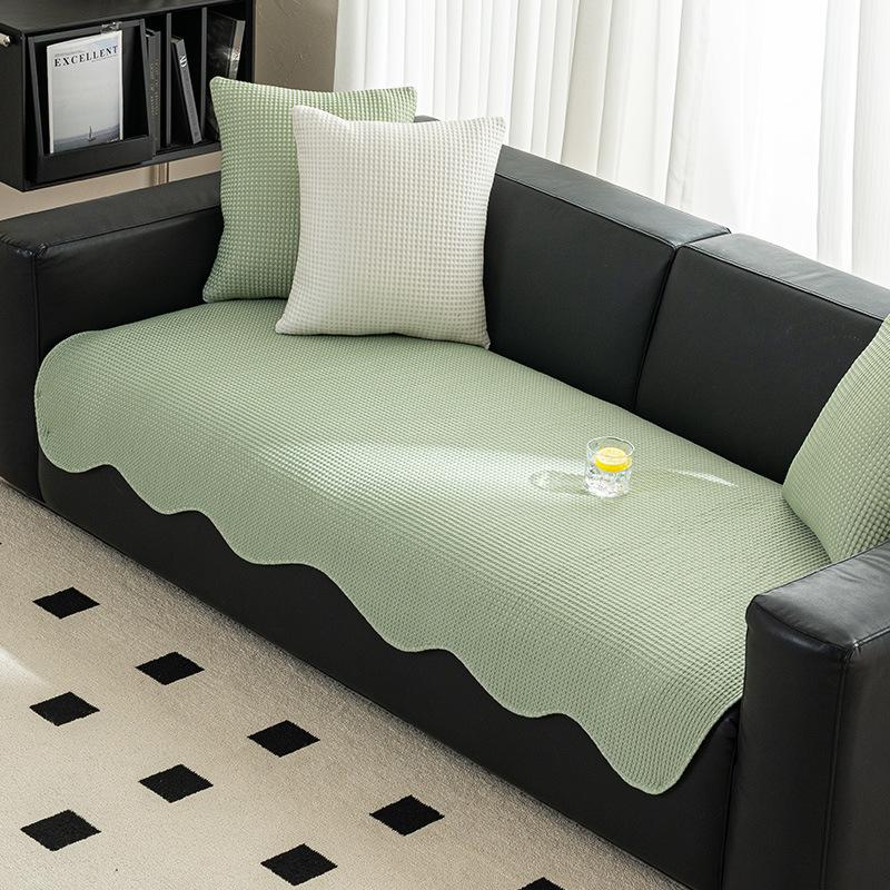 1pc Ice Sliky Fiber Fabric Sofa Cushion Cover - Summer Cooling Non-Slip Machine Washable Pet-Friendly Contemporary Style Sectional Sofas
