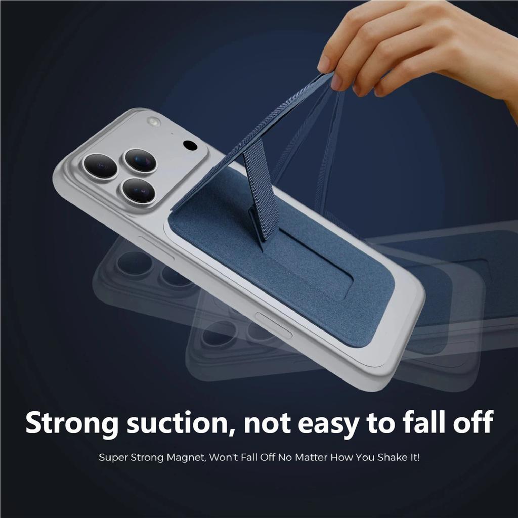 For  Magnetic Wallet Stand, Tech Woven Magnetic Card Holder Wallet for For Iphone17 16 1 14 13 Series with Adjustable Holder