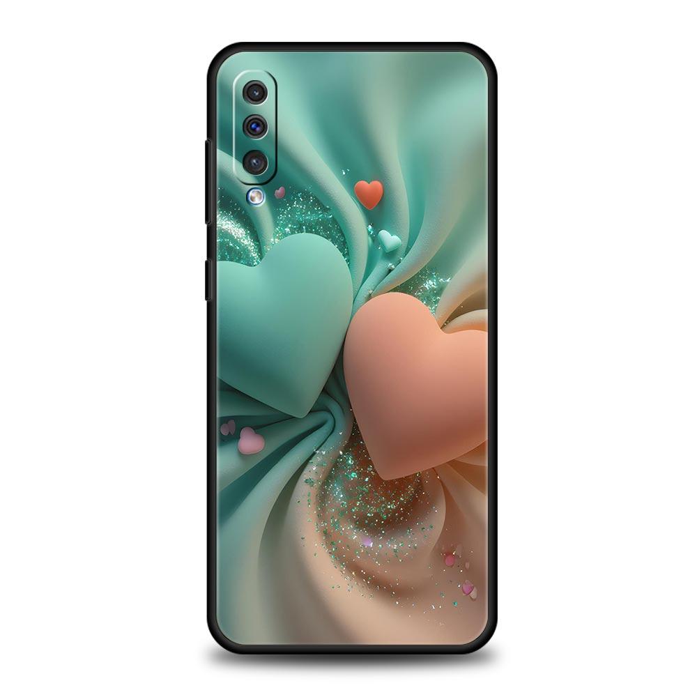 Colored Love Heart Printed Phone Case for Samsung Galaxy A56 A36 A26 A16 A34 A24 A42 A22 A20 A12 A40 A30 A10 5G Soft TPU Cover