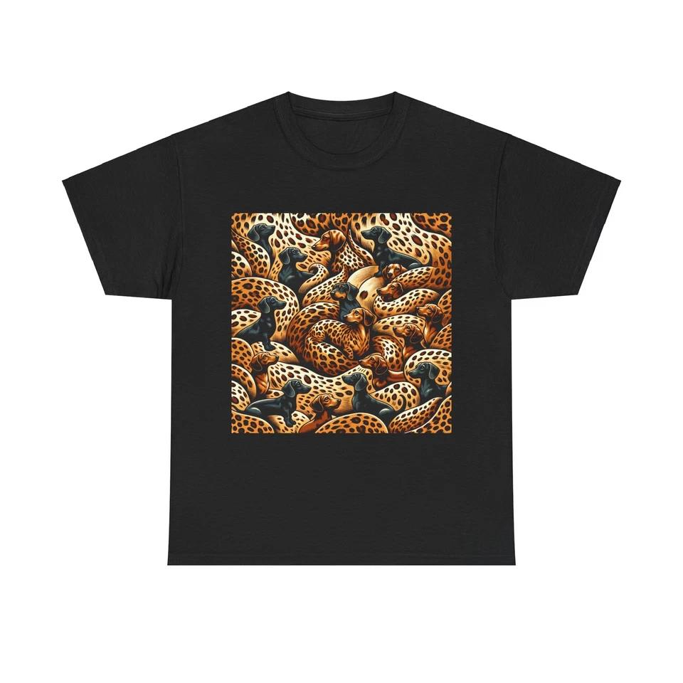 Unisex Adult T Shirt Dachshund Animal Print Modern Design S