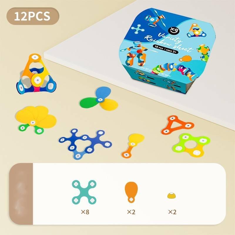 Rainbow Magnetic 3d Building Blocks Set For Kids Educational Toy Girls Boys