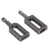 2pcs Universal Wire Knotter Iron Ergonomic 1 4 Inch Hex Shank Electric Drill Wire Twisting Tool