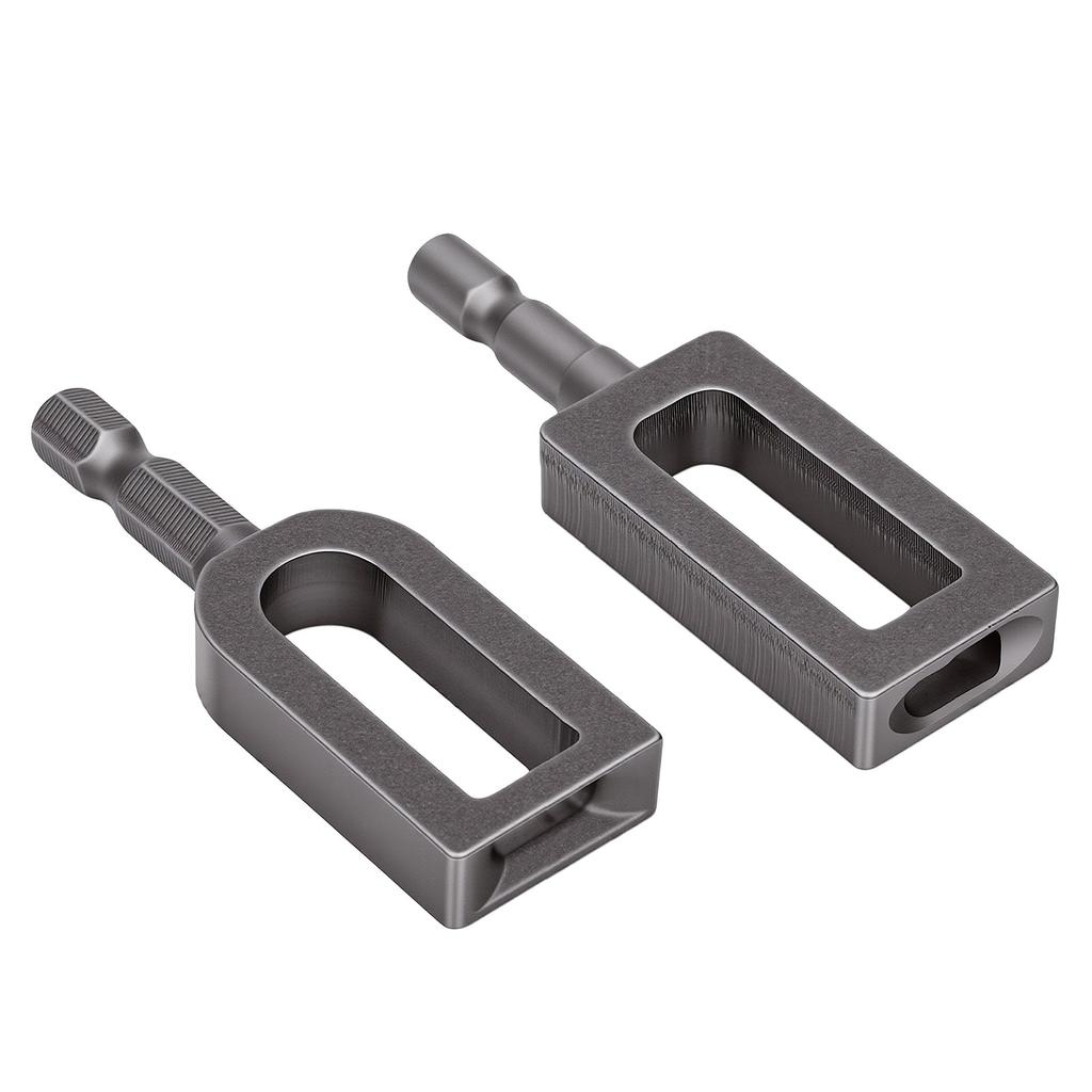2pcs Universal Wire Knotter Iron Ergonomic 1 4 Inch Hex Shank Electric Drill Wire Twisting Tool