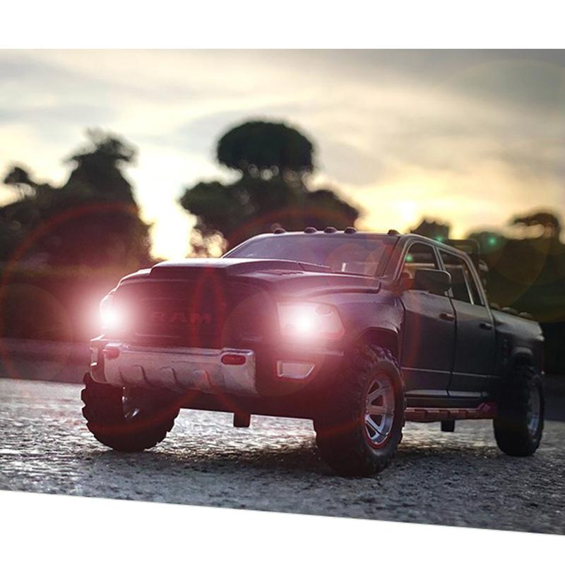 1/32 Dodge RAM TRX Diecast Alloy Model Car Miniature Pickup Off-Road for Children Collection Kids Metal Vehicles Boys Hot Toys